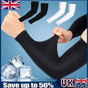 Cooling Arm Sleeves for Men & Women UV Sun Protection Sports Sleeve Tattoo Cover - Picture 1 of 22