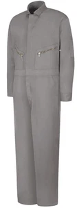 Red Kap Men's Zip-Front Cotton Coverall CC18 - Grey - Size 42 Regular - Picture 1 of 3