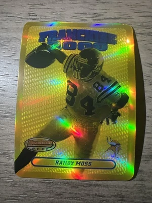 2000 Bowman’s Best RANDY MOSS “Franchise 2000” GOLD REFRACTOR HOLO F14 RARE SP - Image 1 of 4