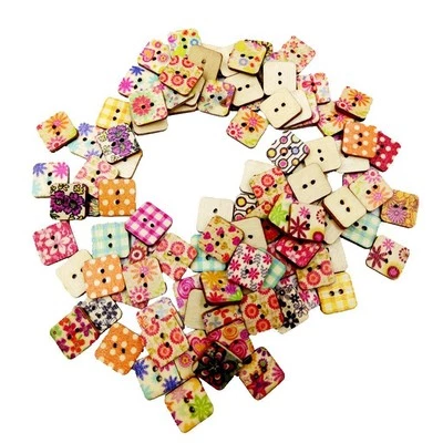 100 Pieces Assorted Flower Holes for Sewing Crafting DIY - Image 1 of 3