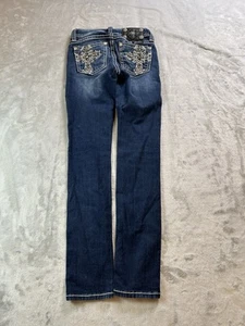 Miss Me Jeans 7 Girls Youth Jegging Cross Y2K Slim - Picture 1 of 6