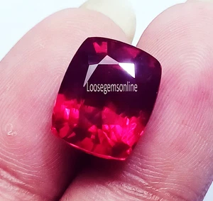 Loose Gemstone 9 Ct Natural Ruby Cushion Shape With Certificate L125 - Picture 1 of 8