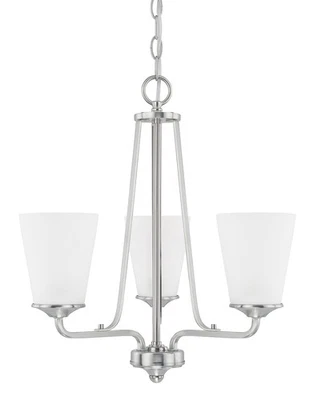 Lámpara de araña Capital Lighting 414131-331 níquel braylon 3 luces 18-1/4" W Foto 1 de 3