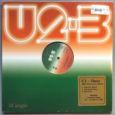U2-3 - Three - 40th Anniversary Edition - 12" Vinyl Single - 2019 Factory Sealed - Image 1 of 4