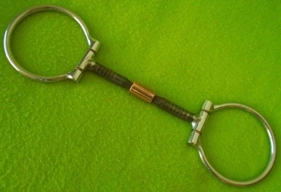 TOP QUALITÄT 5" Billy Allen süß Eisen Kupfer Inlay Mund Dee D-Ring Trense BIT - Bild 1 von 4
