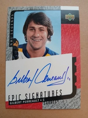 2000-01 Upper Deck Legends Epic Signatures #GP Gilbert Perreault Buffalo Sabres Foto 1 de 2