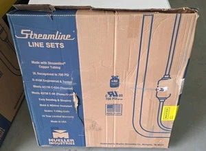 Mueller Streamline 1/4 x 3/8 x 1/2 x 25 Refrigerant Line Set w/ 1/2" Insulation - Picture 1 of 8