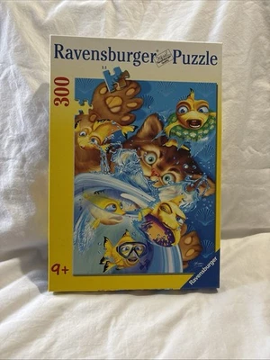 Ravensburger Fishbowl Frenzy by Michael Searle Cats & Fish 300 Piece 9+ Complete - Image 1 of 4