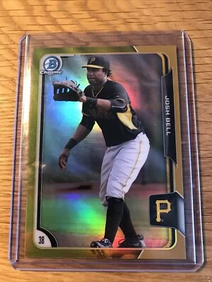 2015 BOWMAN DRAFT CHROME JOSH BELL GOLD REFRACTOR #28/50 #164 PIRATES - Image 1 of 4