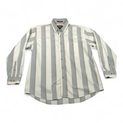 Camisa Manhattan Vintage Adulto EXTRA GRANDE Franela Rayas Blancas 1857 EE. UU. 90s Foto 1 de 4
