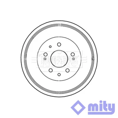 Se adapta al tambor trasero Mity 4243135151 de freno 2,4 D 2,5 para Toyota Hilux 1999-2005 Foto 1 de 4