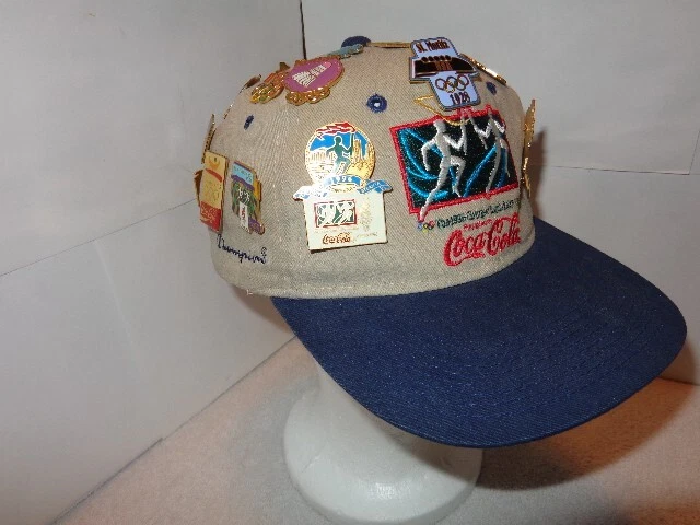 32 VINTAGE OLYMPIC PINS - 1980 1992 1996 2002 & COCA-COLA 96 OLYMPIC HAT # L 109 - Image 1 of 4