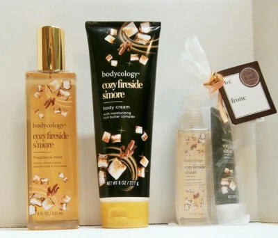 Bodycology Cozy Fireside S'more Mist 8oz+Cream 8oz+Purse Size 2oz mist+1oz cream - Image 1 of 4