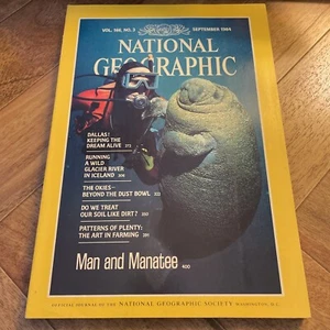 National Geographic Magazine Sept 1984 Vol 166 Man & Manatee Iceland The Okies - Picture 1 of 2