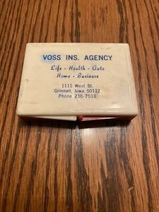 Vintage Grinnell Iowa Advertising Vintage Insurance Voss Great Shape - Picture 1 of 5