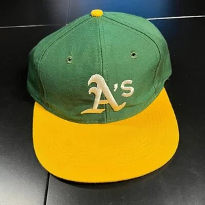 Vintage 90s Ed’s West MLB Oakland Athletics Green SnapBack Youth Size Preowned - Picture 1 of 6