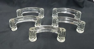 Set of 5 Solid Glass Furniture Pull Handles 3 5/8" Long GS00311 - Picture 1 of 7