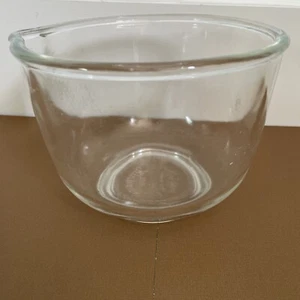 Fire King Clear Glass Mixing Bowl For Sunbeam Mixer Original 6-1/2 X 5 - Picture 1 of 12