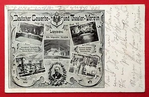 AK LONDON 1904 Deutscher Gewerbe- und Theater Verein ( 4885 - Bild 1 von 1