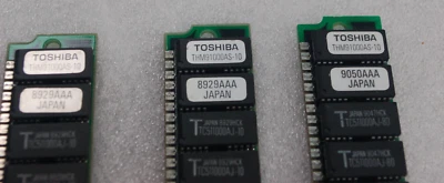 Lot of 3 Toshiba THM91000AS-10 8928AAA 1 MB SIMM 30-Pin 1mx9 100ns FPM  RAM - Image 1 of 4