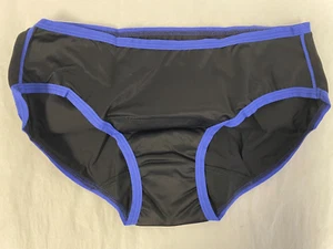 Dear Kate Women's Panties - Hazel Hipster L Mini Lining - For Period Black/BLue - Picture 1 of 8