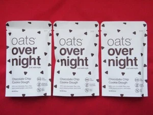 LOT of 3 Oats Overnight CHOCOLATE CHIP COOKIE DOUGH Breakfast 20G PROTEIN x3 - Picture 1 of 4