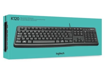 Tastiera Logitech K120 USB Layout ITA QUERTY (920-002517) - NERA - Immagine 1 di 2