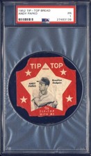 1952 Tip Top Bread Labels Andy Pafko PSA 1 *2
