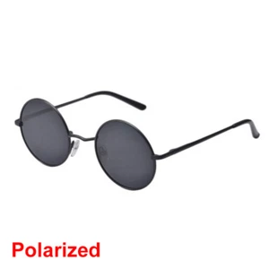 New Vintage Polarized John Lennon Sunglasses Hippie Retro Round Mirrored Glasses - Picture 1 of 22