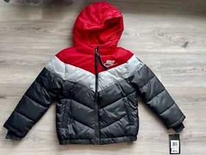 Nike Boys Puffer Winter Jacket Parka 86G456-U10 University Red Size Your Choice