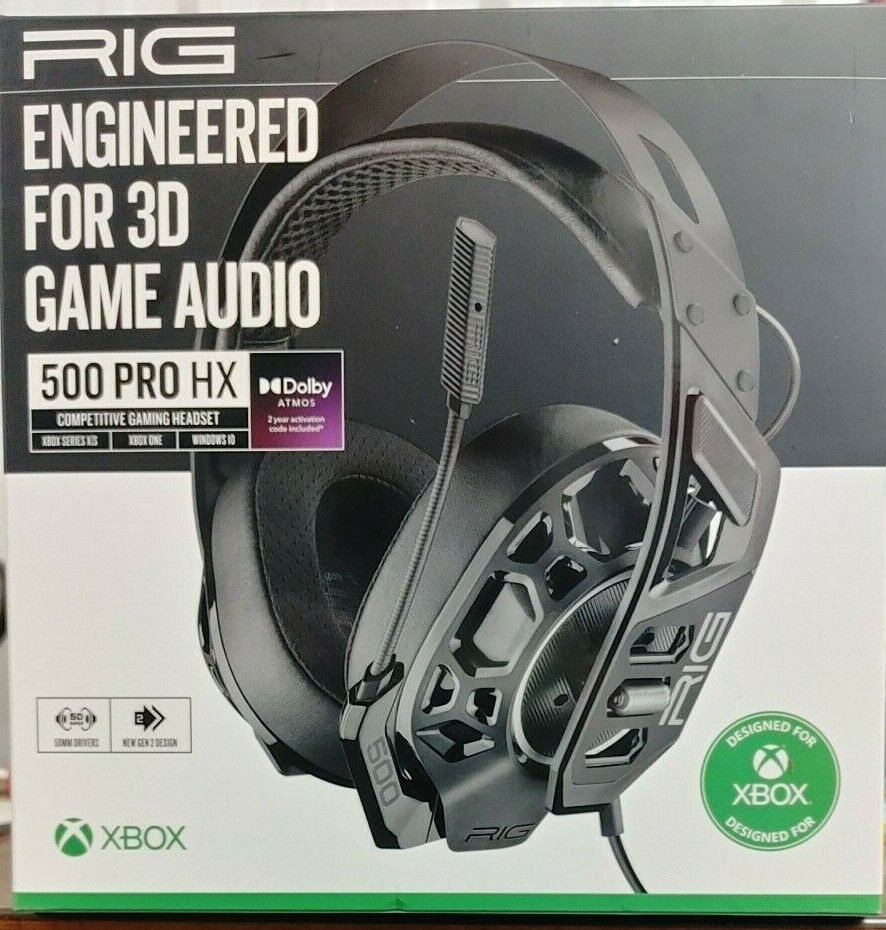 RIG 500 Pro HX GEN 2 Xbox Gaming Headset with Dolby Atmos Surround and Mic Black