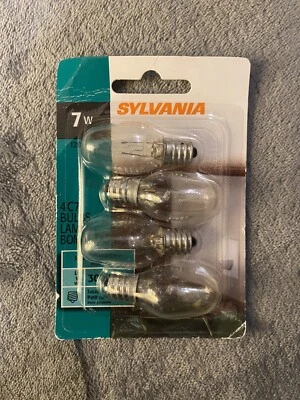 Sylvania 4C7 Bulbs, 4 Pack of 7W Indoor Use Clear Bulbs in Package. Unopened - Image 1 of 3