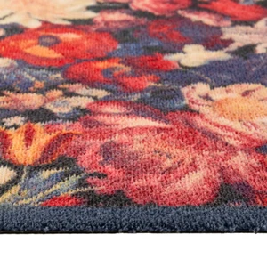 Hug Rug (Dark Floral) Dirt Trapper Door Mat & Runner Machine Washable - Picture 1 of 8
