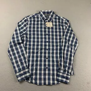 Twillory Shirt Mens Small Blue Plaid Untuckable Button Up Long Sleeves NWT - Picture 1 of 10