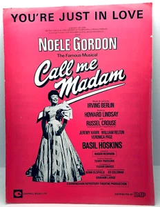 YOU'RE JUST IN LOVE - Noele Gordon - UK sheet music - Call Me Madam, Birmingham - Picture 1 of 1
