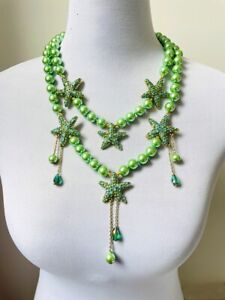 Heidi Daus "Sparkling Starfish" Crystal Double-Strand Beaded Necklace