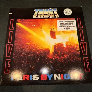 TRUST - LIVE PARIS BY NIGHT (1989 Vinyl Megaforce Records) Out Of Print! W/Hype - Picture 1 of 10