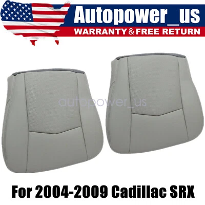 Cubierta de asiento de cuero inferior de conductor + pasajero gris perfecta para Cadillac SRX 2004-2009 Foto 1 de 4