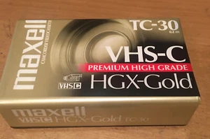 NUEVO Maxell HGX-Gold TC30 Videocámara VHS Compacta en Blanco Video Cassette Cinta VHSC - Imagen 1 de 3