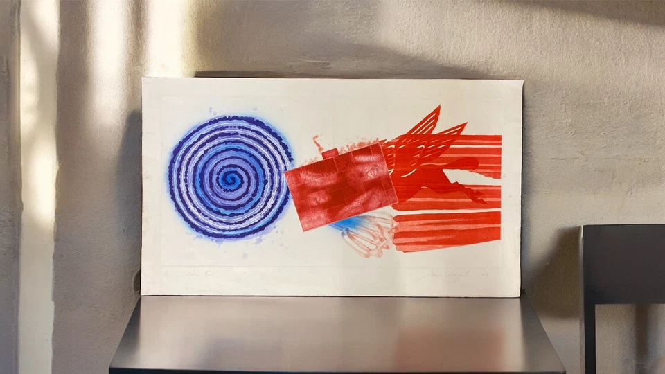 Diver's Line (Estado 2), Edição Limitada Gravura e Tinta-Aquatina, James Rosenquist - Imagem 1 de 4