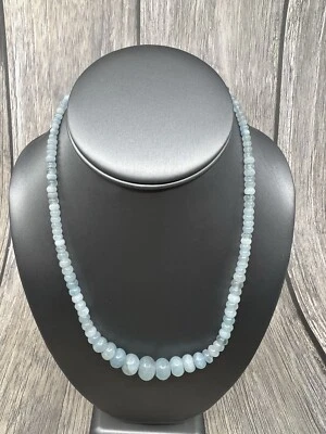 Ожерелье с аквамарином Jay King Mine Finds 0,925 18-1/4-21 дюйма новое в коробке - Изображение 1 из 4