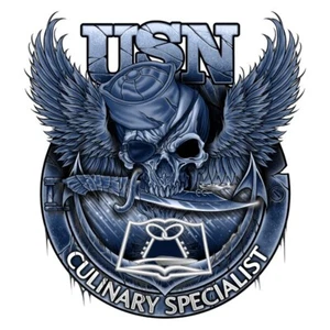 Calcomanía de tarifa de especialista culinario - Calcomanía de tarifa USN - Calcomanía de 4" - Calcomanía CS de la Marina de los Estados Unidos - Imagen 1 de 2