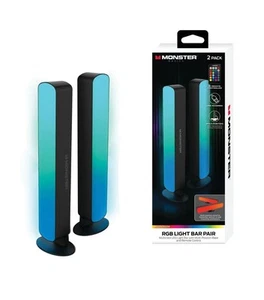 Monster 2-Pack Multi-Color LED Light Bar with Multi-Position Base, with Remote - Picture 1 of 7