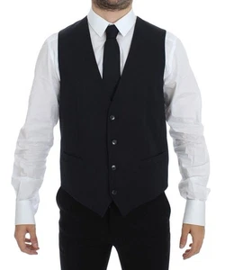 Dolce & Gabbana Blue Cotton Stretch Dress Vest Men's Blazer Authentic - Picture 1 of 6