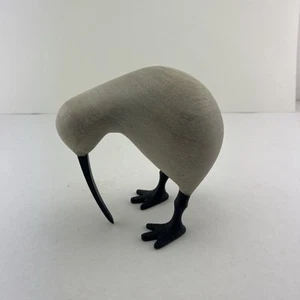 WHITE WOOD KIWI BIRD 6'' TALL - Picture 1 of 15