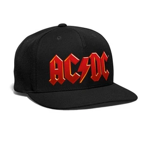 AC/DC Classic Logo With Lightning Bolt Snap-back Baseball Cap - Picture 1 of 10