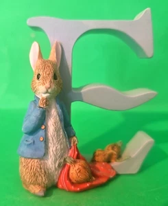 Enesco - Beatrix Potter Alphabet Figurine - Peter Rabbit w/Onions - Letter E - Picture 1 of 3