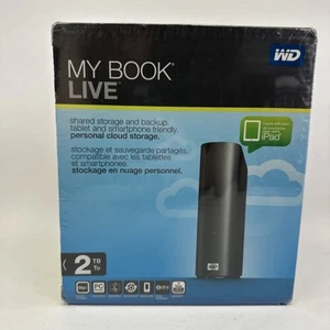 NEW WD My Book Live 2TB Personal Hard Drive Storage WDBACG0020HCH-NESN SEALED - Afbeelding 1 van 14