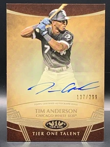 2019 Topps Tier One Tim Anderson Tier One Talent Auto /299 - Chicago White Sox - Picture 1 of 2