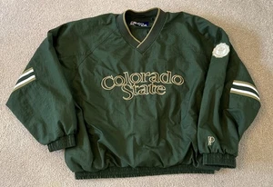 Vintage 90s Colorado State CSU Rams Windbreaker Jacket College XXL PRO LAYER - Picture 1 of 7
